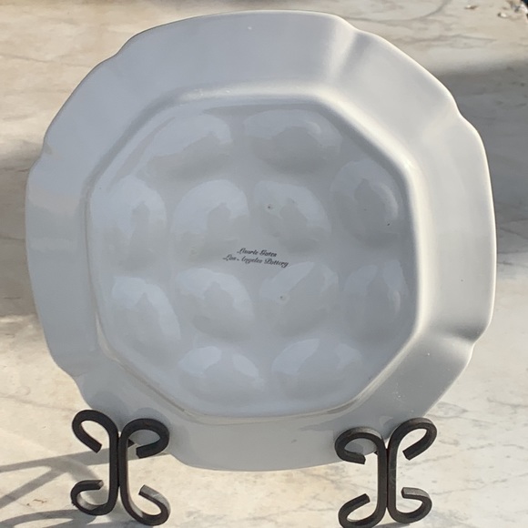 LAURIE GATE LOS ANGELES POTTERY DEVILED EGGS PLATTER VINTAGE CERAMIC - Picture 5 of 6